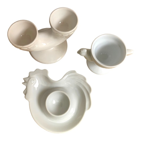 VTG Carlton Ware Chicken Rooster Ceramic Egg Holders Set of 3 - Picture 2 of 5